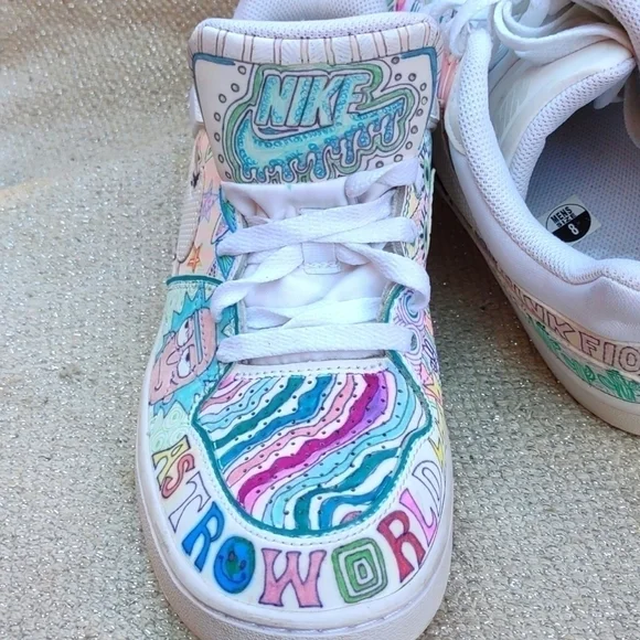 Nike Priority Low Custom 2015 Sz 8 Sneakers 641894-111 - Picture 2 of 14